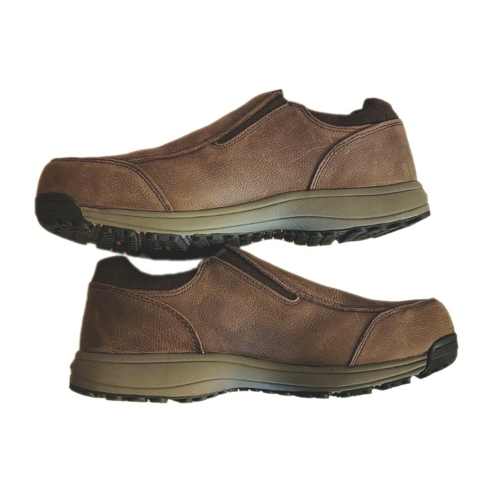 NWOB Merrell Shoes Sutton Moc AC Pro Slip Resistant Work Shoe Sz 11.5M Mocha